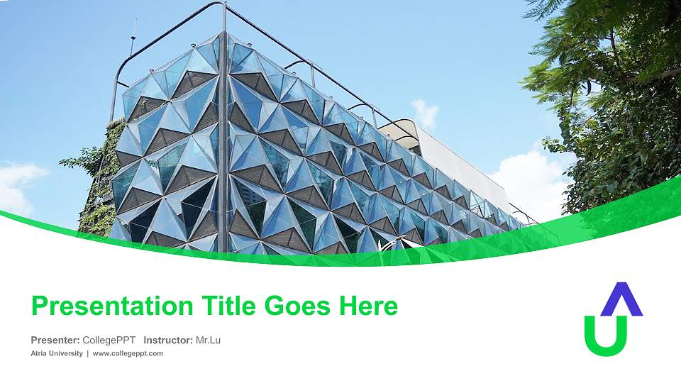 Atria University Course/Courseware Creation PPT Template16:9 ratio PPT effect preview image