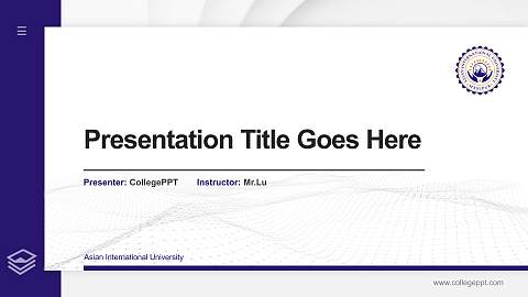 Asian International University Thesis Proposal/Graduation Defense PPT Template