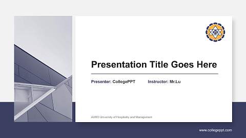 AURO University of Hospitality and Management General Purpose PPT Template