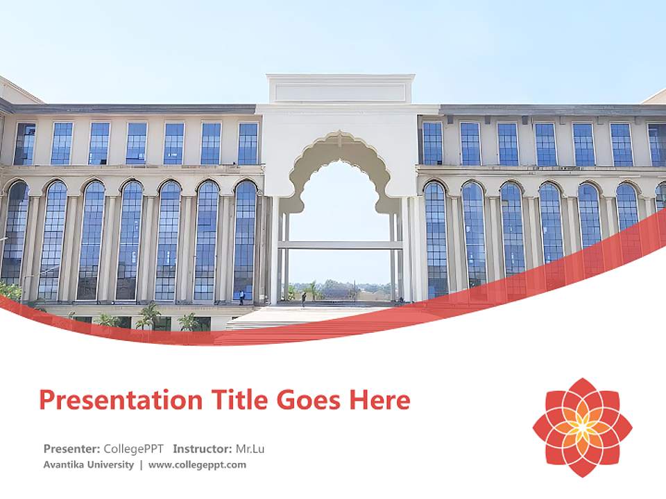 Avantika University Course/Courseware Creation PPT Template4:3 ratio PPT effect preview image5