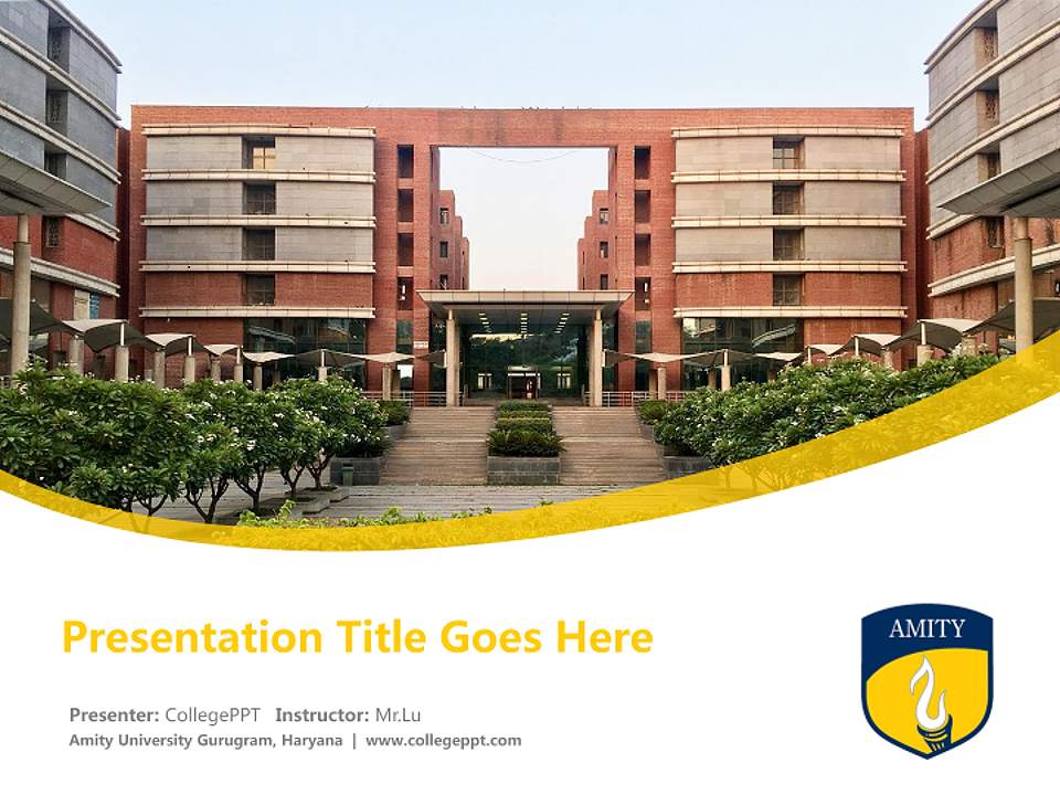 Amity University Gurugram, Haryana Course/Courseware Creation PPT Template4:3 ratio PPT effect preview image5