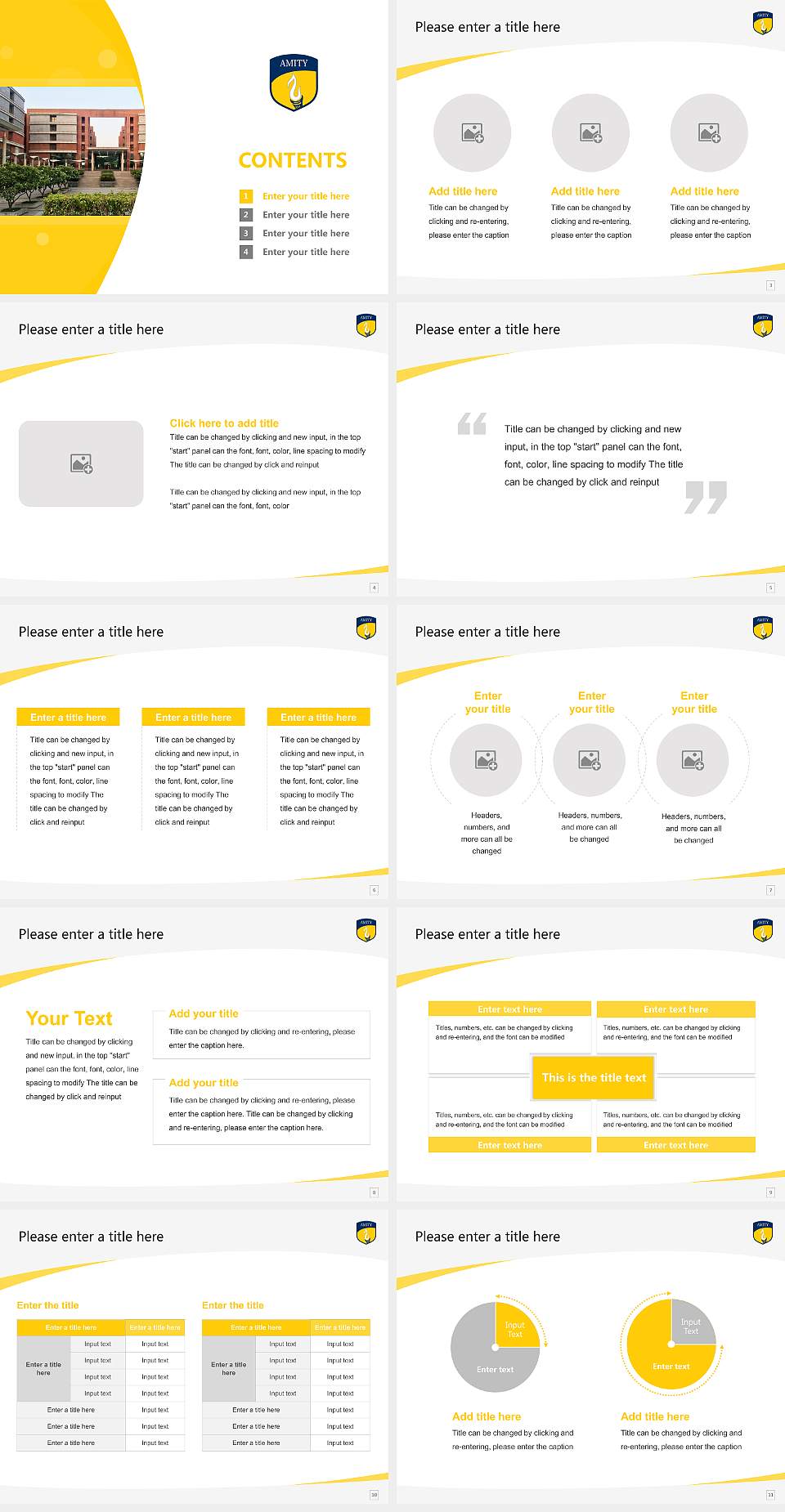Amity University Gurugram, Haryana Course/Courseware Creation PPT Template4:3 ratio PPT effect preview image2