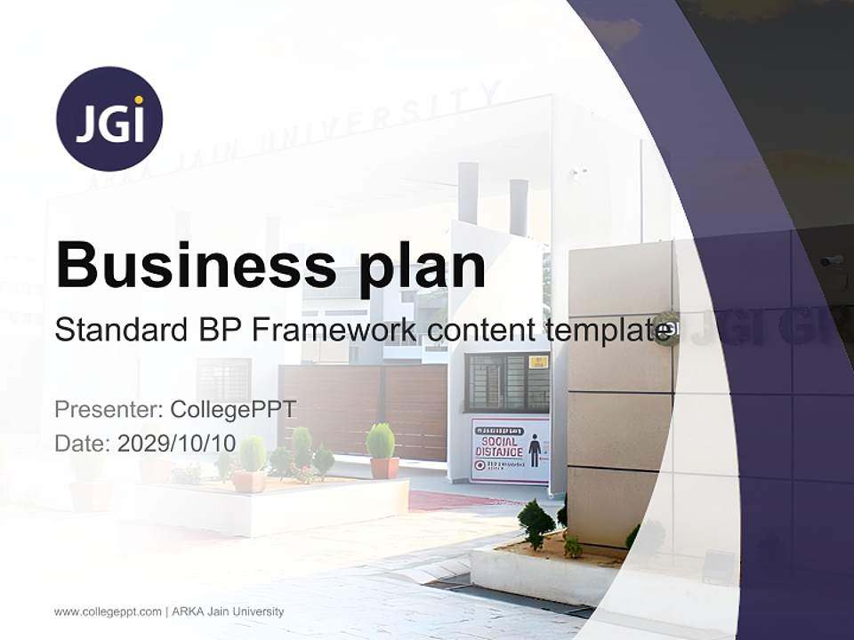 ARKA Jain University Competition/Entrepreneurship Contest PPT Template4:3 ratio PPT effect preview image9