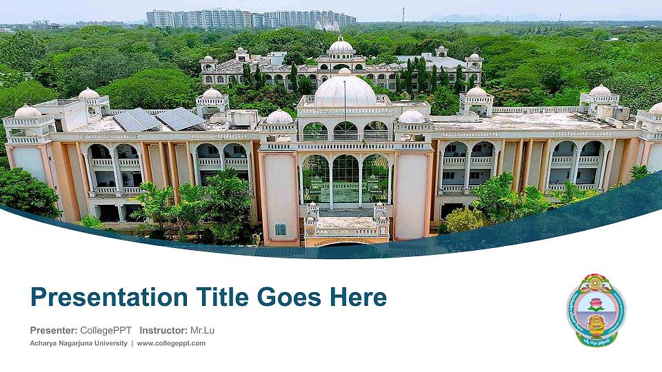 Acharya Nagarjuna University Course/Courseware Creation PPT Template16:9 ratio PPT effect preview image