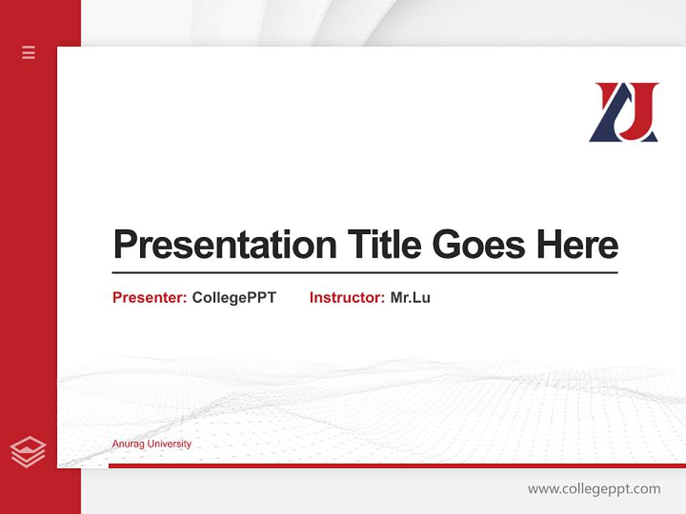 Anurag University Thesis Proposal/Graduation Defense PPT Template4:3 ratio PPT effect preview image5