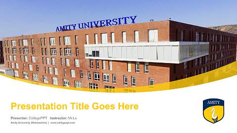 Amity University (Maharashtra) Course/Courseware Creation PPT Template