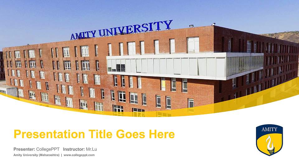 Amity University (Maharashtra) Course/Courseware Creation PPT Template16:9 ratio PPT effect preview image