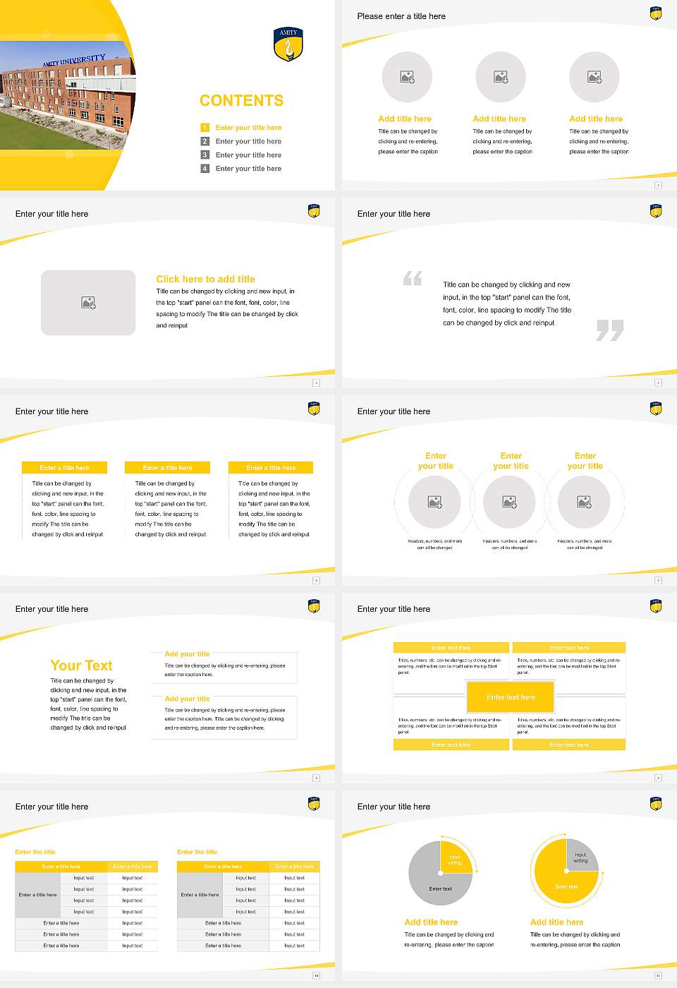 Amity University (Maharashtra) Course/Courseware Creation PPT Template16:9 ratio PPT effect preview image2