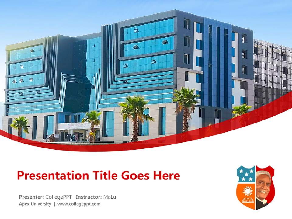 Apex University Course/Courseware Creation PPT Template4:3 ratio PPT effect preview image5