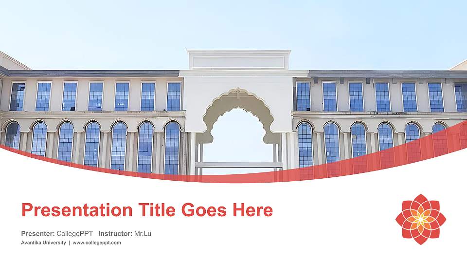 Avantika University Course/Courseware Creation PPT Template16:9 ratio PPT effect preview image