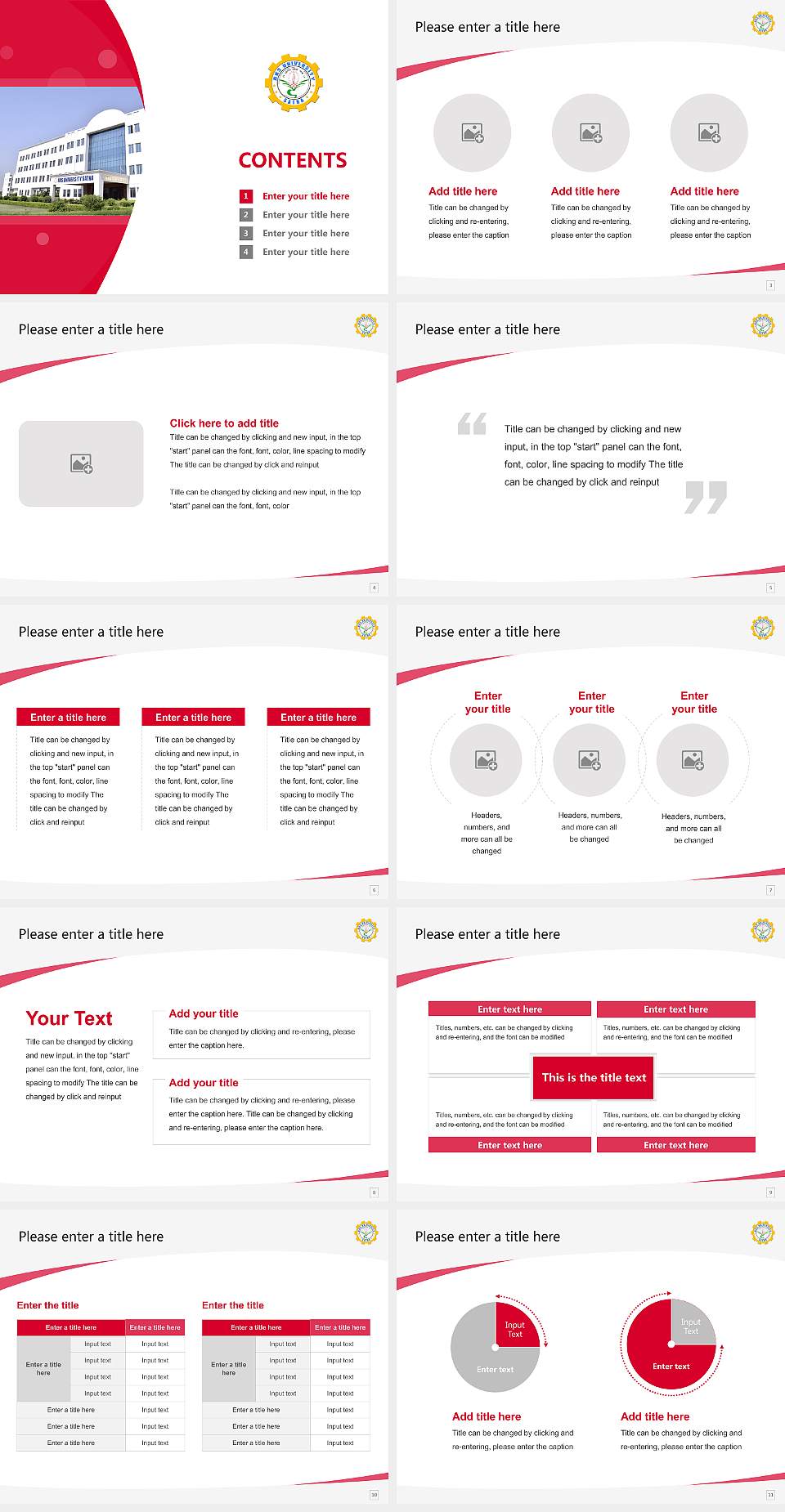 A.K.S. University Course/Courseware Creation PPT Template4:3 ratio PPT effect preview image2