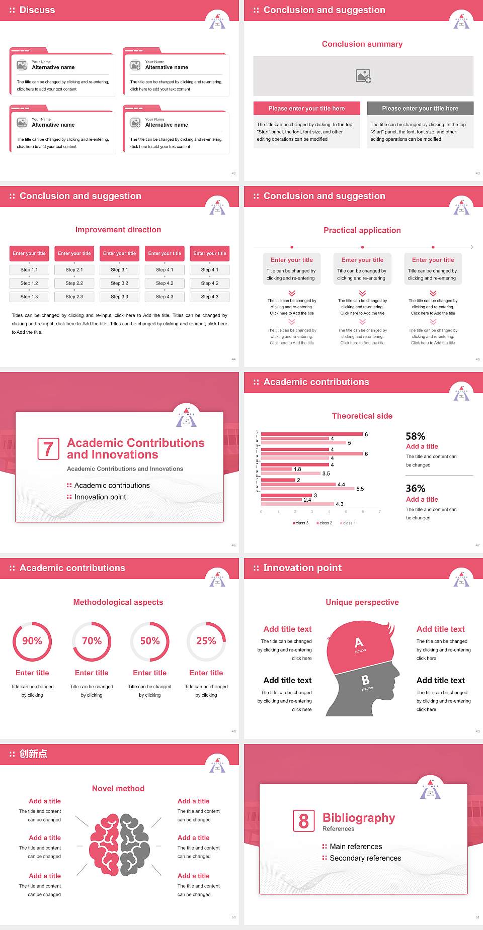 Aurora Higher Education & Research Academy Graduation Thesis Defense PPT Template4:3 ratio PPT effect preview image6