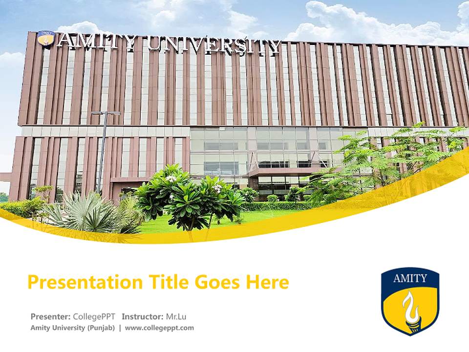 Amity University (Punjab) Course/Courseware Creation PPT Template4:3 ratio PPT effect preview image5