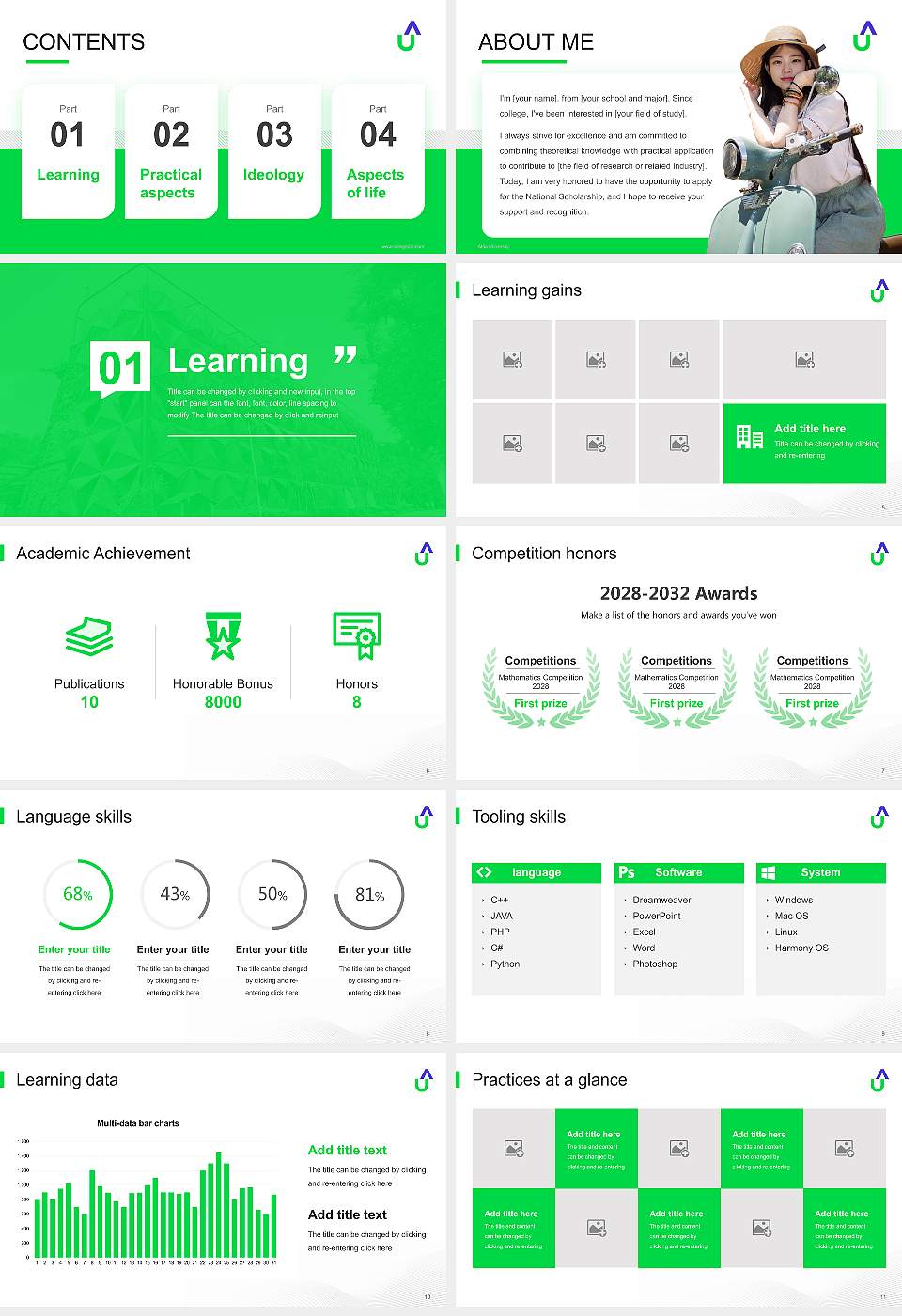 Atria University National Scholarship Defense PPT Template16:9 ratio PPT effect preview image2