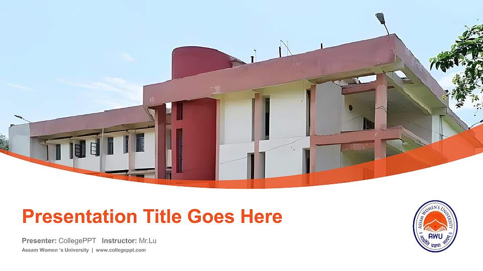 Assam Women ‘s University Course/Courseware Creation PPT Template16:9 ratio PPT effect preview image