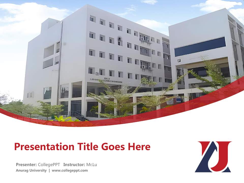 Anurag University Course/Courseware Creation PPT Template4:3 ratio PPT effect preview image5