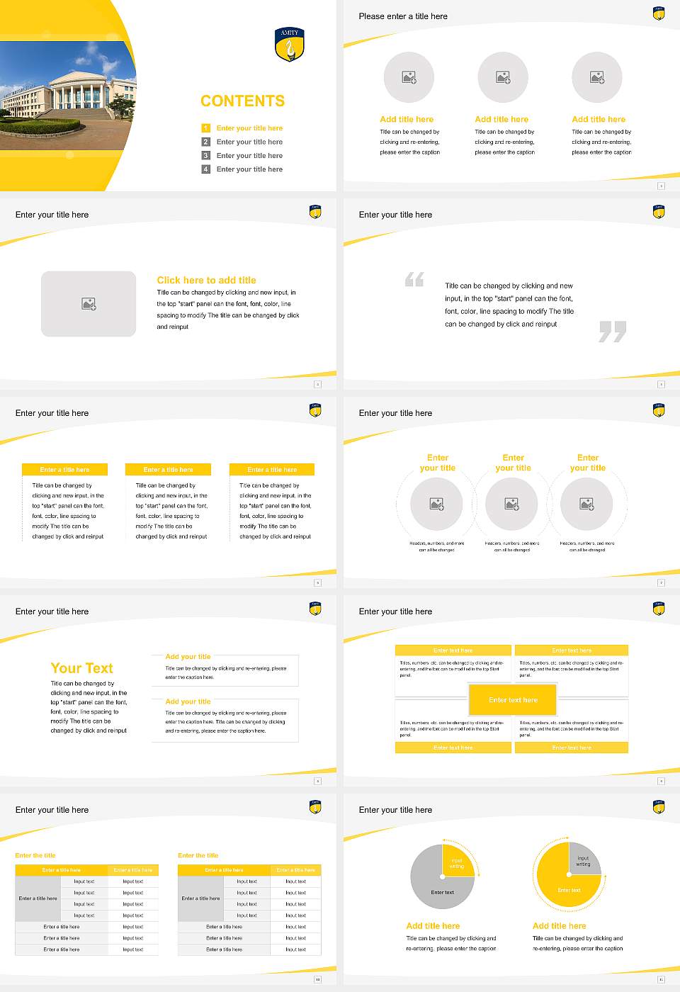 Amity University, Raipur Course/Courseware Creation PPT Template16:9 ratio PPT effect preview image2