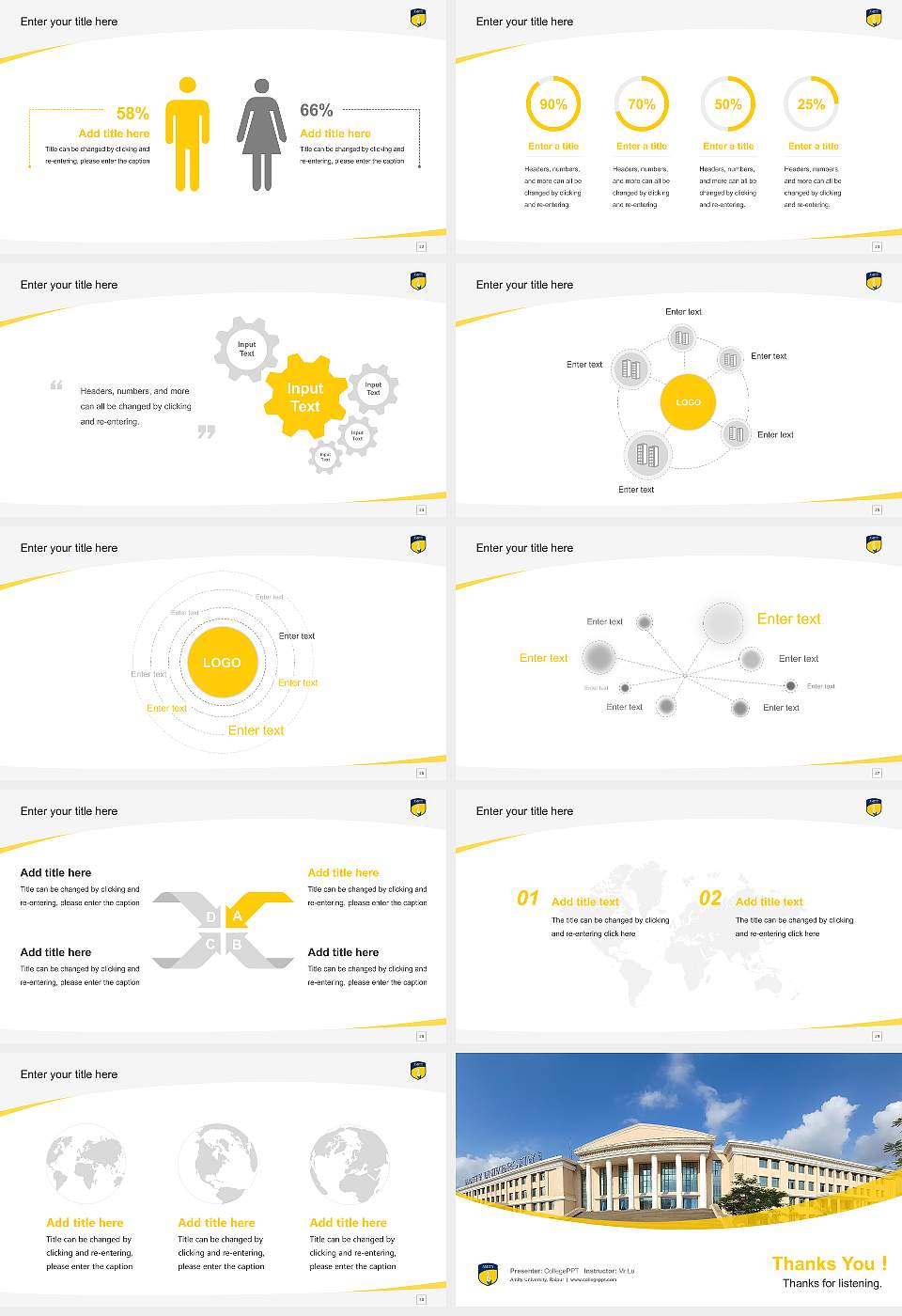 Amity University, Raipur Course/Courseware Creation PPT Template16:9 ratio PPT effect preview image4