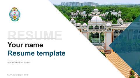 Acharya Nagarjuna University Resume PPT Template