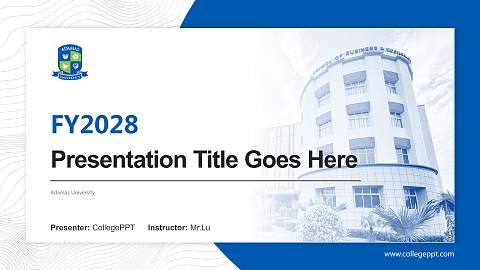Adamas University Academic Presentation/Research Findings Report PPT Template