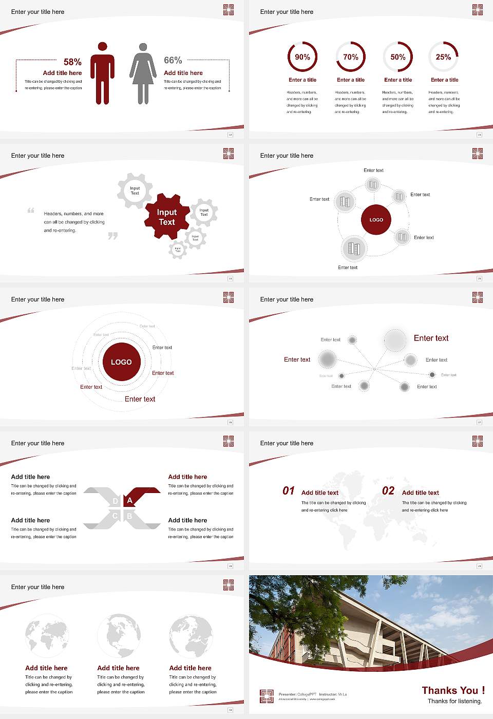 Ahmedabad University Course/Courseware Creation PPT Template16:9 ratio PPT effect preview image4