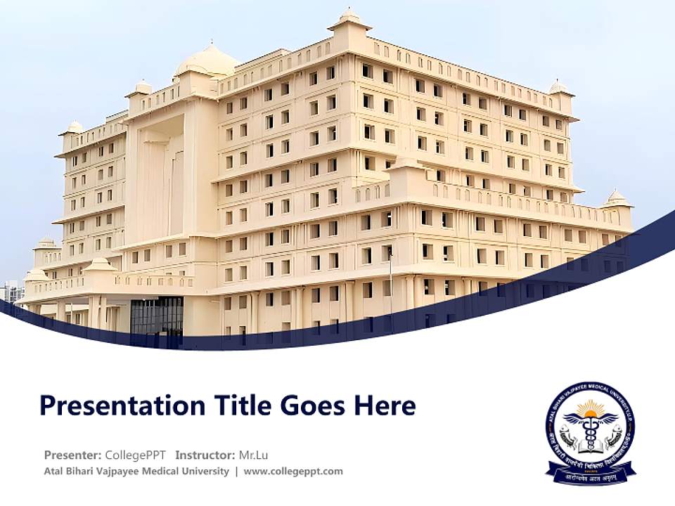 Atal Bihari Vajpayee Medical University Course/Courseware Creation PPT Template4:3 ratio PPT effect preview image5