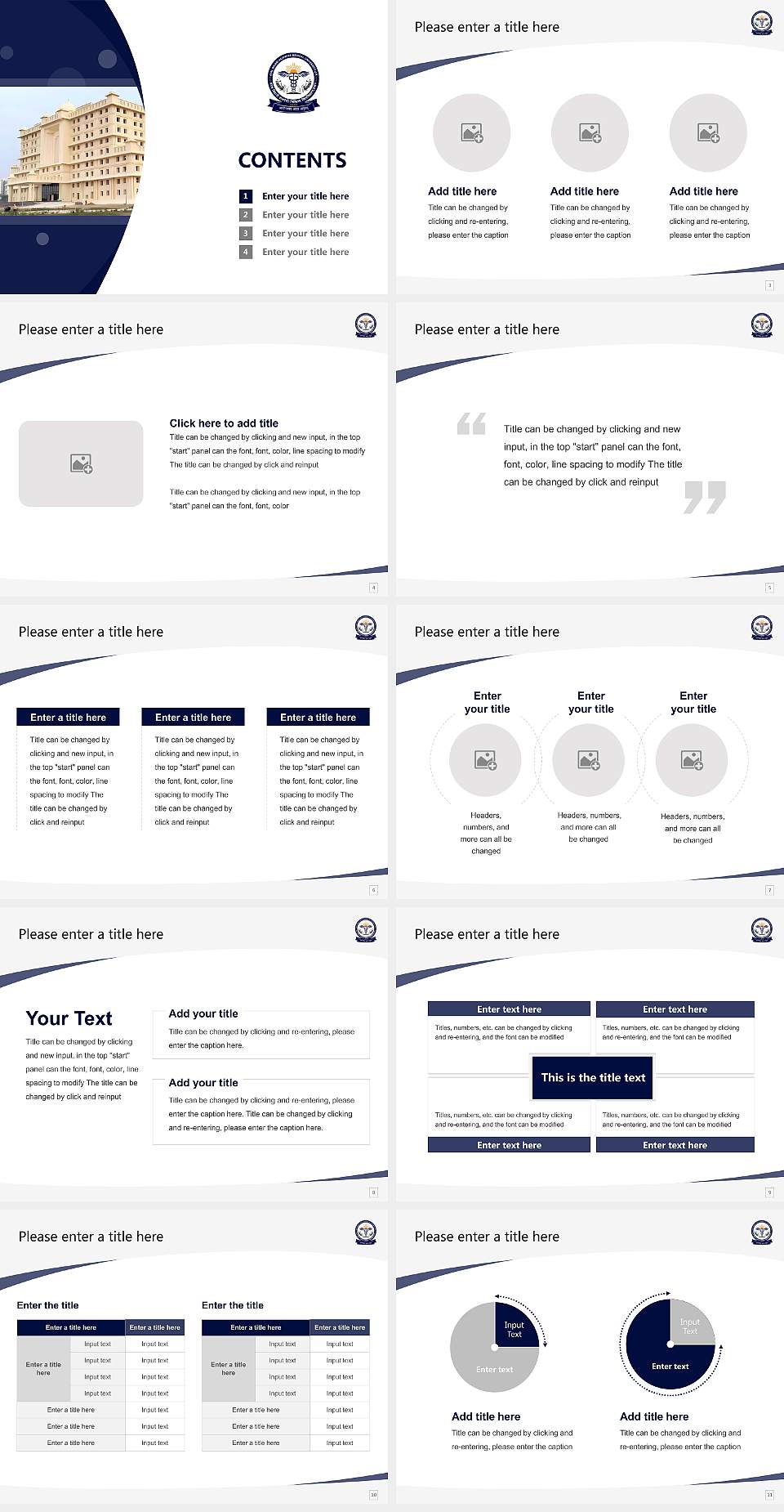 Atal Bihari Vajpayee Medical University Course/Courseware Creation PPT Template4:3 ratio PPT effect preview image2