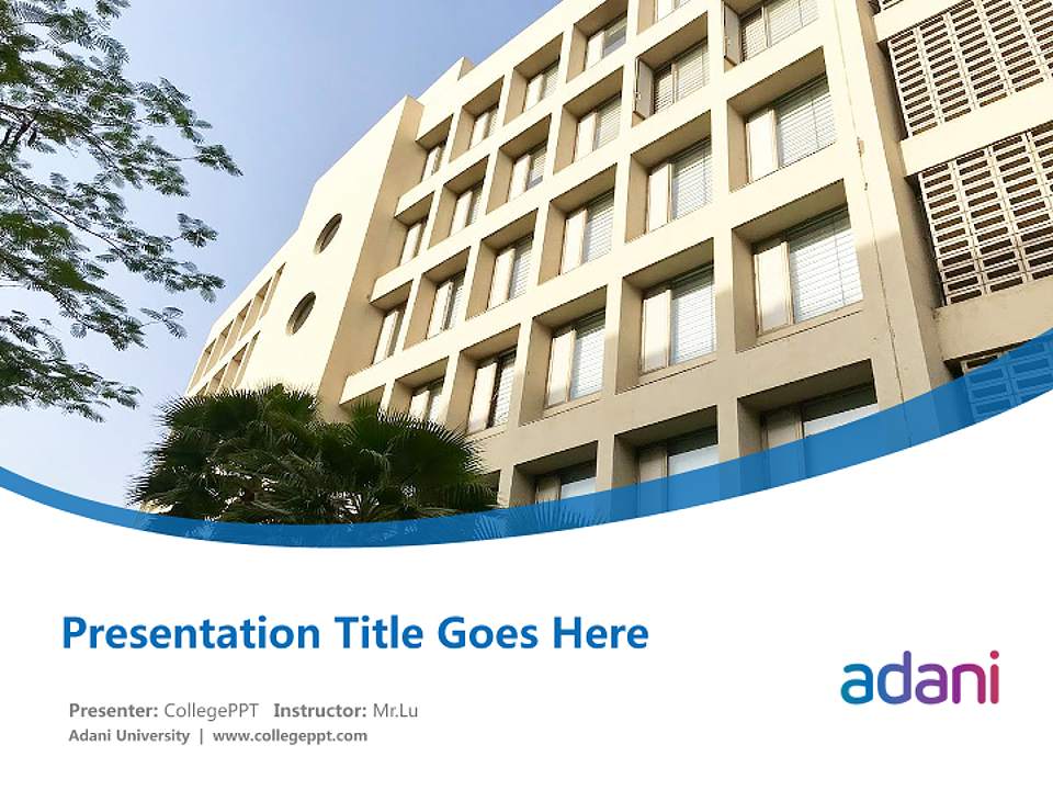 Adani University Course/Courseware Creation PPT Template4:3 ratio PPT effect preview image5