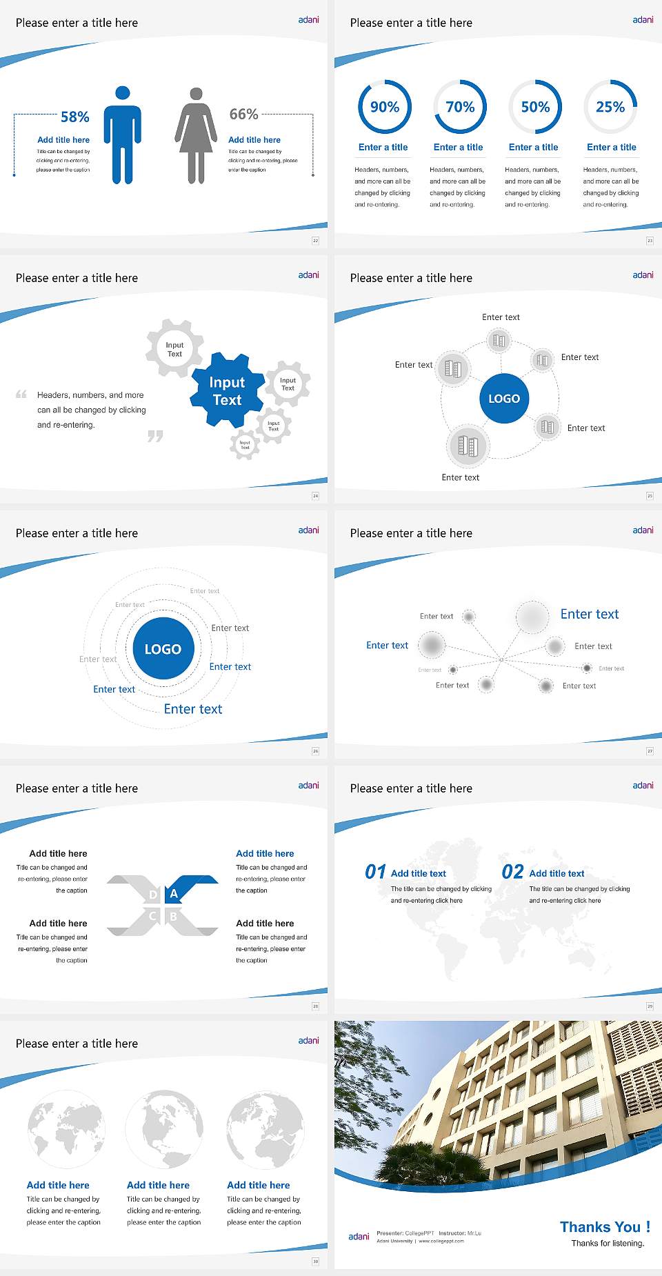 Adani University Course/Courseware Creation PPT Template4:3 ratio PPT effect preview image4