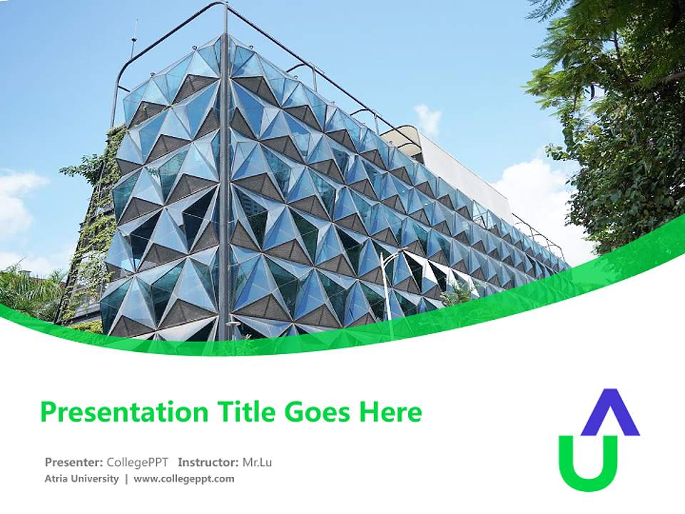 Atria University Course/Courseware Creation PPT Template4:3 ratio PPT effect preview image5