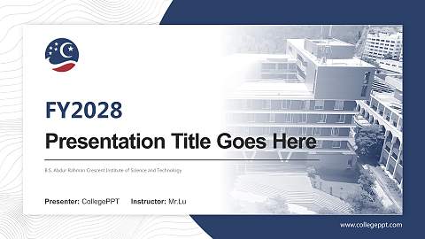 B.S. Abdur Rahman Crescent Institute of Science and Technology Academic Presentation/Research Findings Report PPT Template