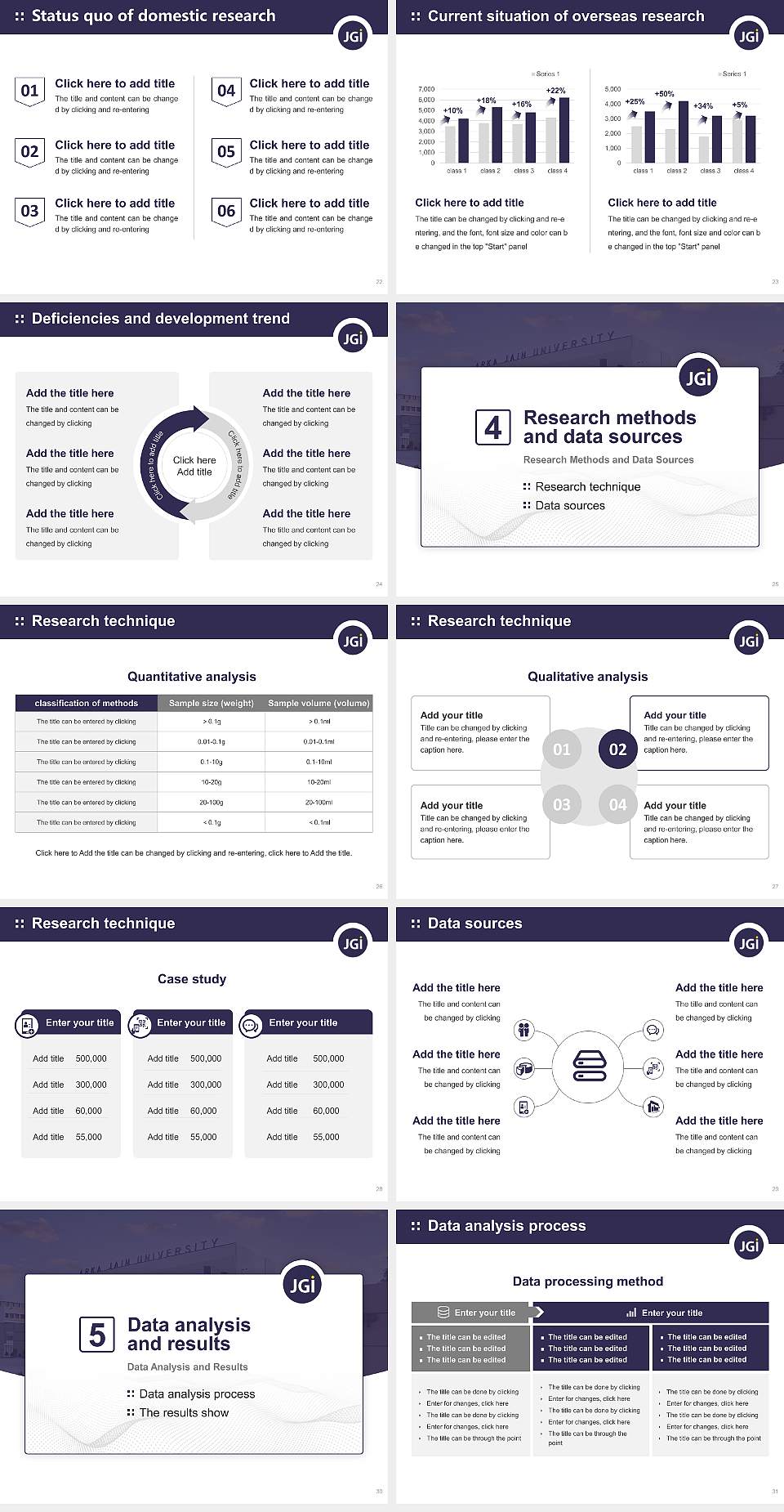 ARKA Jain University Graduation Thesis Defense PPT Template4:3 ratio PPT effect preview image4