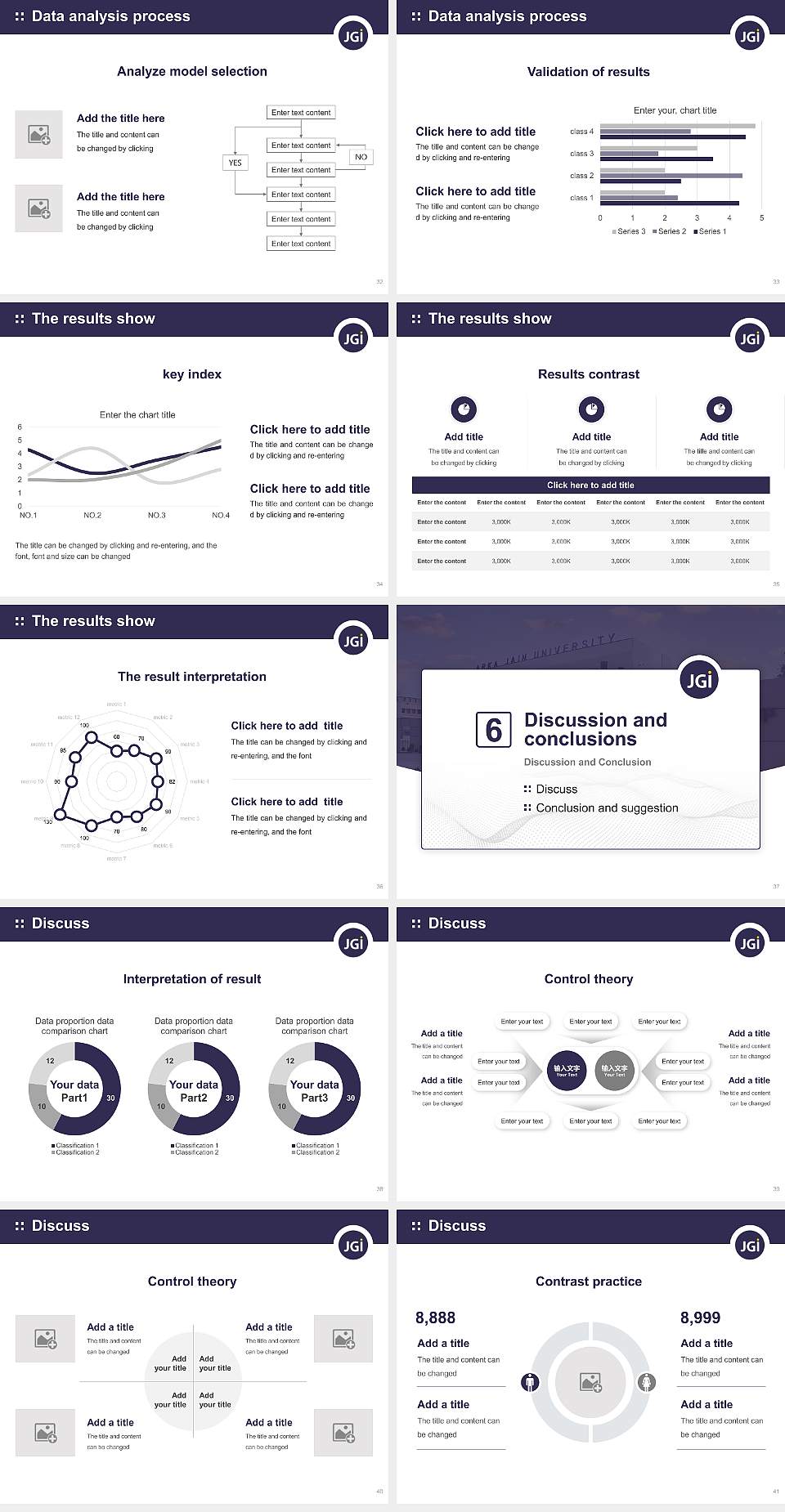 ARKA Jain University Graduation Thesis Defense PPT Template4:3 ratio PPT effect preview image5