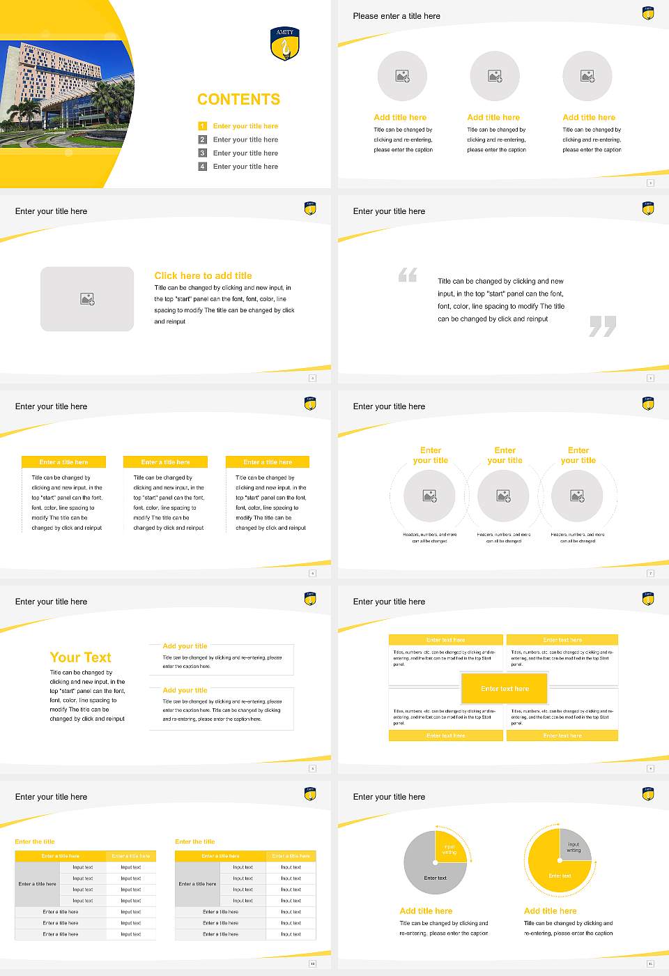 Amity University, West Bengal Course/Courseware Creation PPT Template16:9 ratio PPT effect preview image2