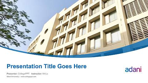 Adani University Course/Courseware Creation PPT Template