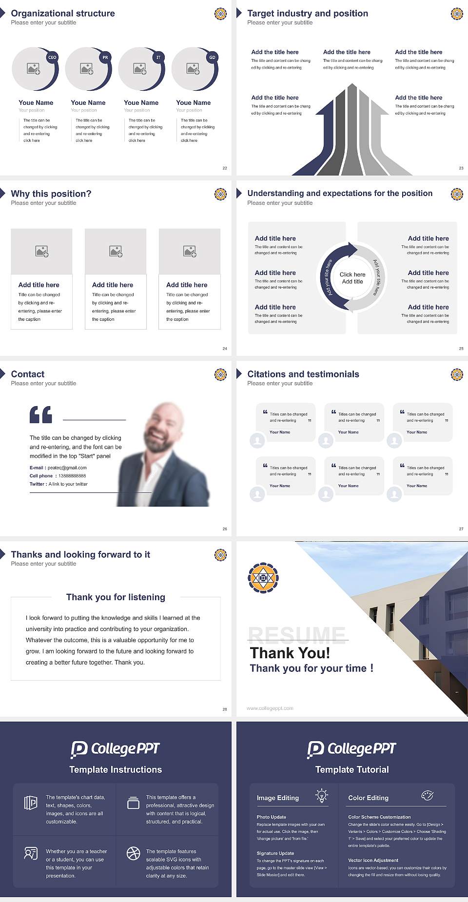 AURO University of Hospitality and Management Resume PPT Template4:3 ratio PPT effect preview image4