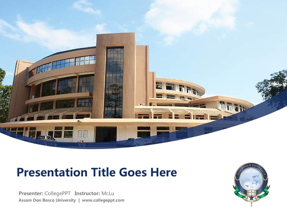 Assam Don Bosco University Course/Courseware Creation PPT Template4:3 ratio PPT effect preview image5