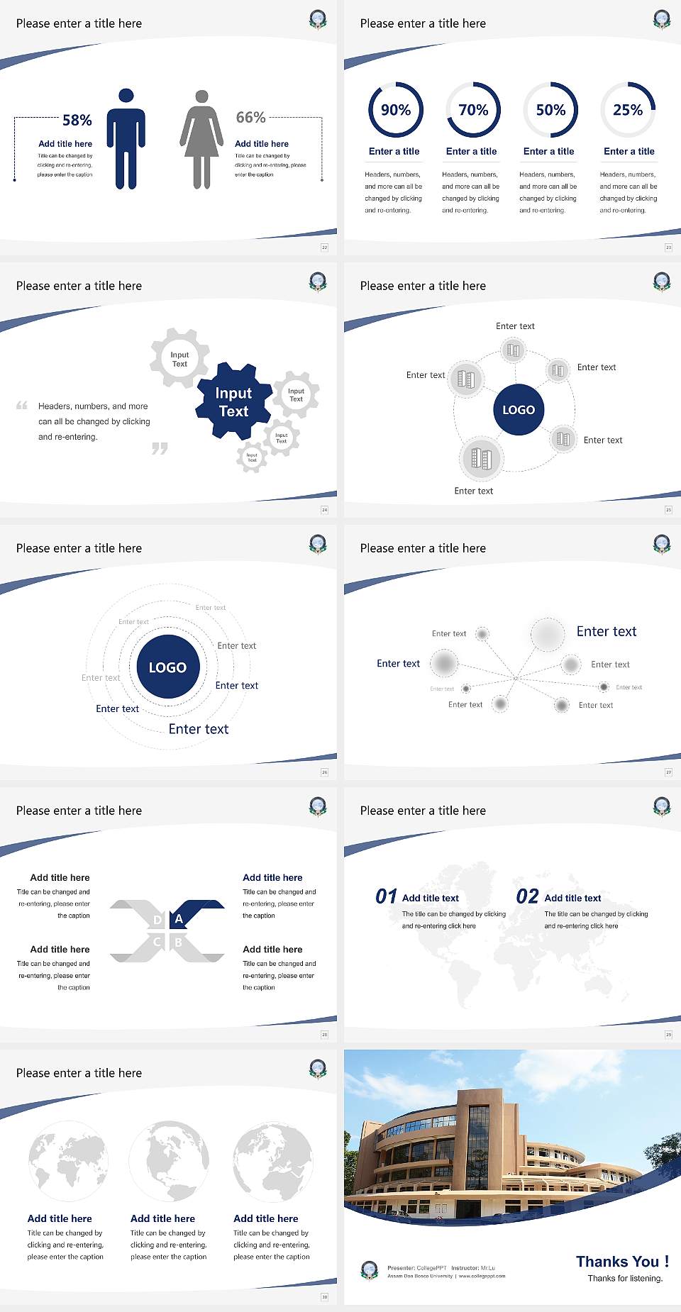 Assam Don Bosco University Course/Courseware Creation PPT Template4:3 ratio PPT effect preview image4