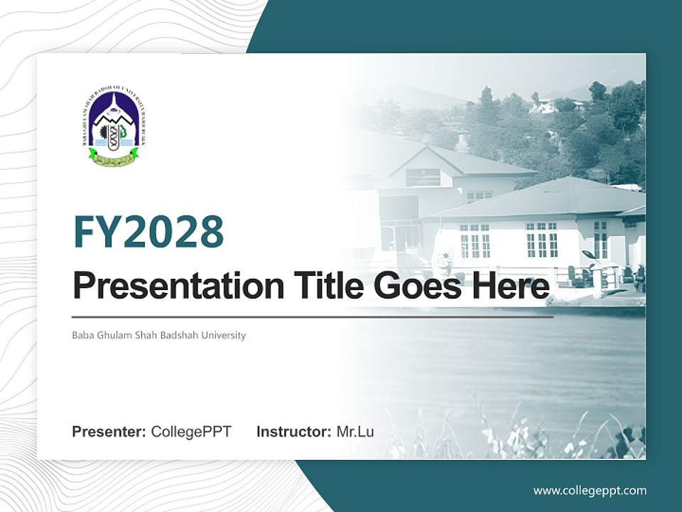 Baba Ghulam Shah Badshah University Academic Presentation/Research Findings Report PPT Template4:3 ratio PPT effect preview image5