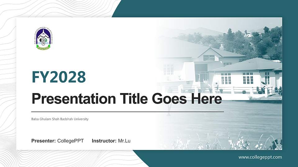 Baba Ghulam Shah Badshah University Academic Presentation/Research Findings Report PPT Template16:9 ratio PPT effect preview image