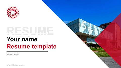 Ashoka University Resume PPT Template