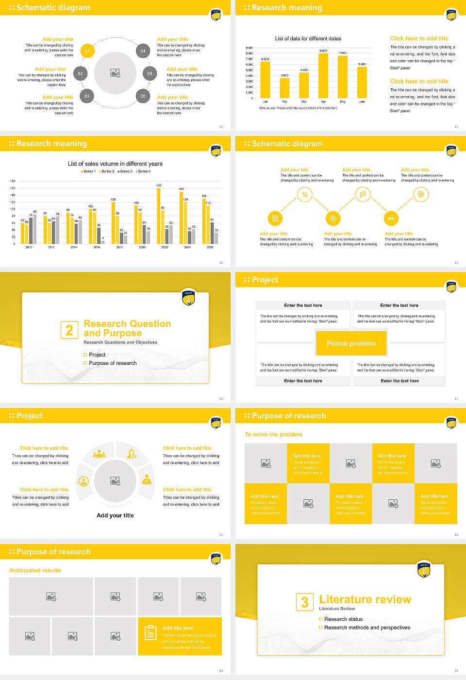 Amity University (Rajasthan) Graduation Thesis Defense PPT Template16:9 ratio PPT effect preview image3