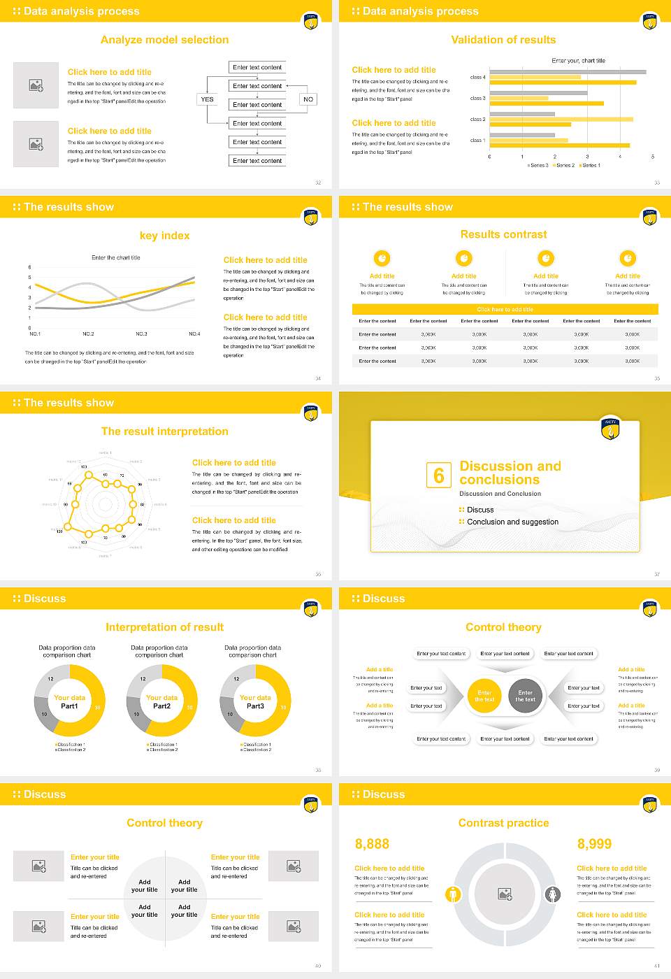 Amity University (Rajasthan) Graduation Thesis Defense PPT Template16:9 ratio PPT effect preview image5