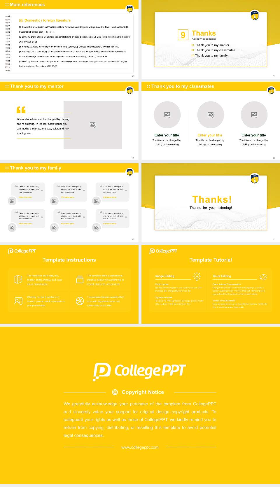 Amity University (Rajasthan) Graduation Thesis Defense PPT Template16:9 ratio PPT effect preview image7
