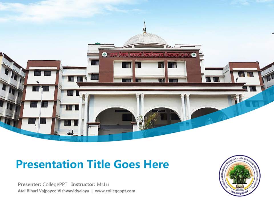 Atal Bihari Vajpayee Vishwavidyalaya Course/Courseware Creation PPT Template4:3 ratio PPT effect preview image5