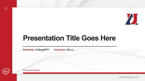 Anurag University Thesis Proposal/Graduation Defense PPT Template