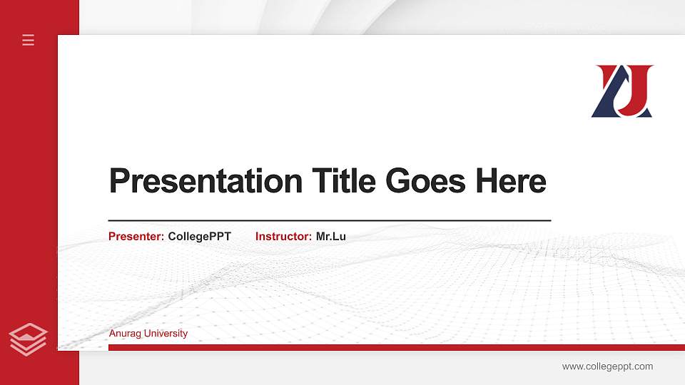 Anurag University Thesis Proposal/Graduation Defense PPT Template16:9 ratio PPT effect preview image