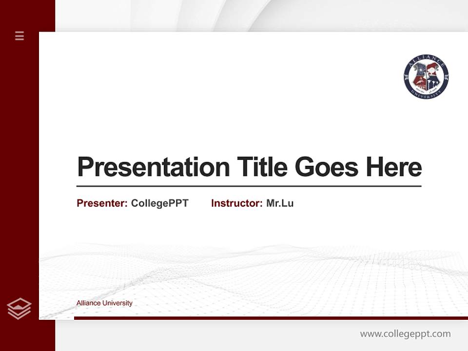 Alliance University Thesis Proposal/Graduation Defense PPT Template4:3 ratio PPT effect preview image5