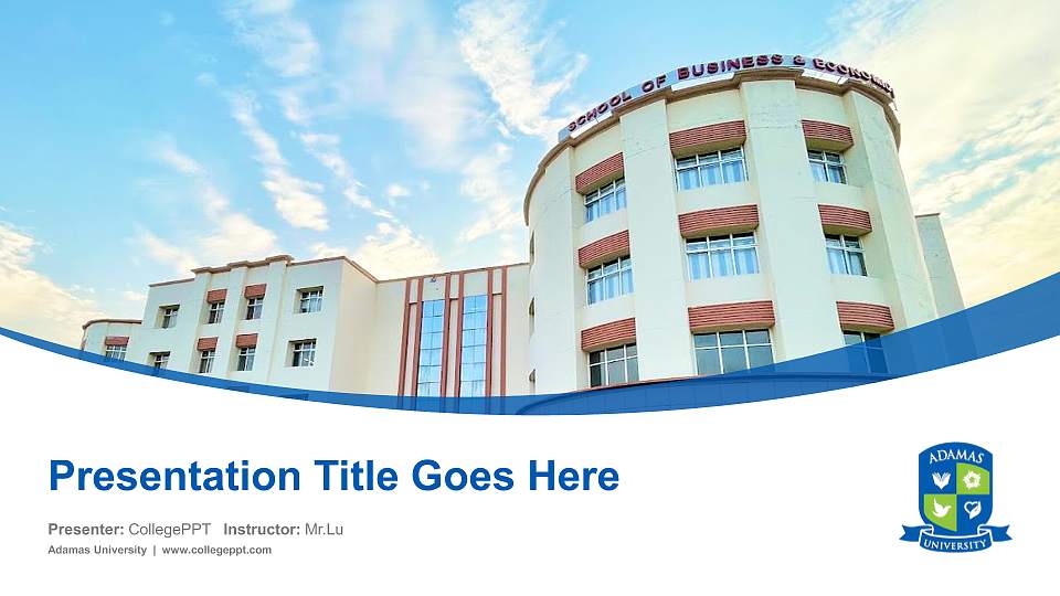 Adamas University Course/Courseware Creation PPT Template16:9 ratio PPT effect preview image