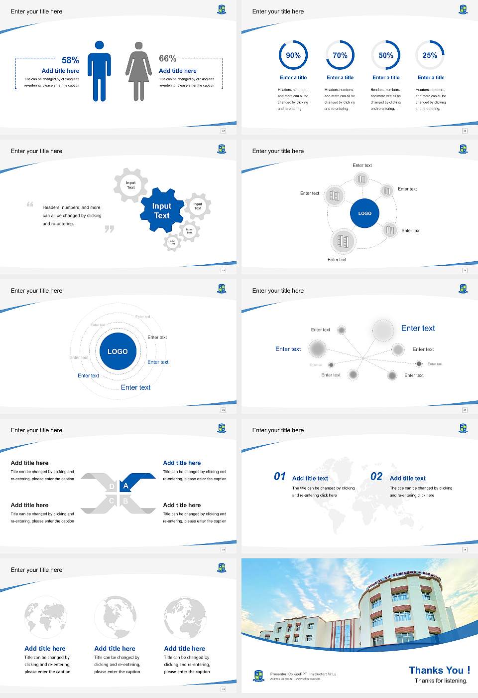 Adamas University Course/Courseware Creation PPT Template16:9 ratio PPT effect preview image4